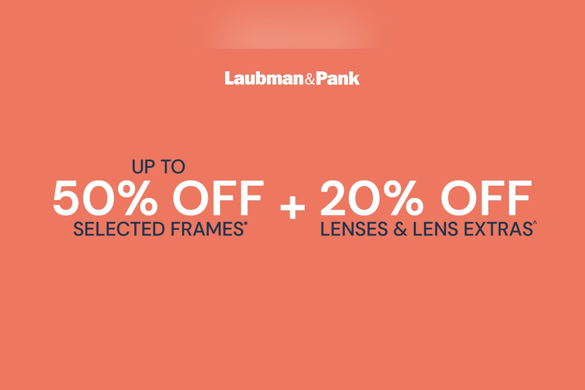 Save on your new pair at Laubman & Pank